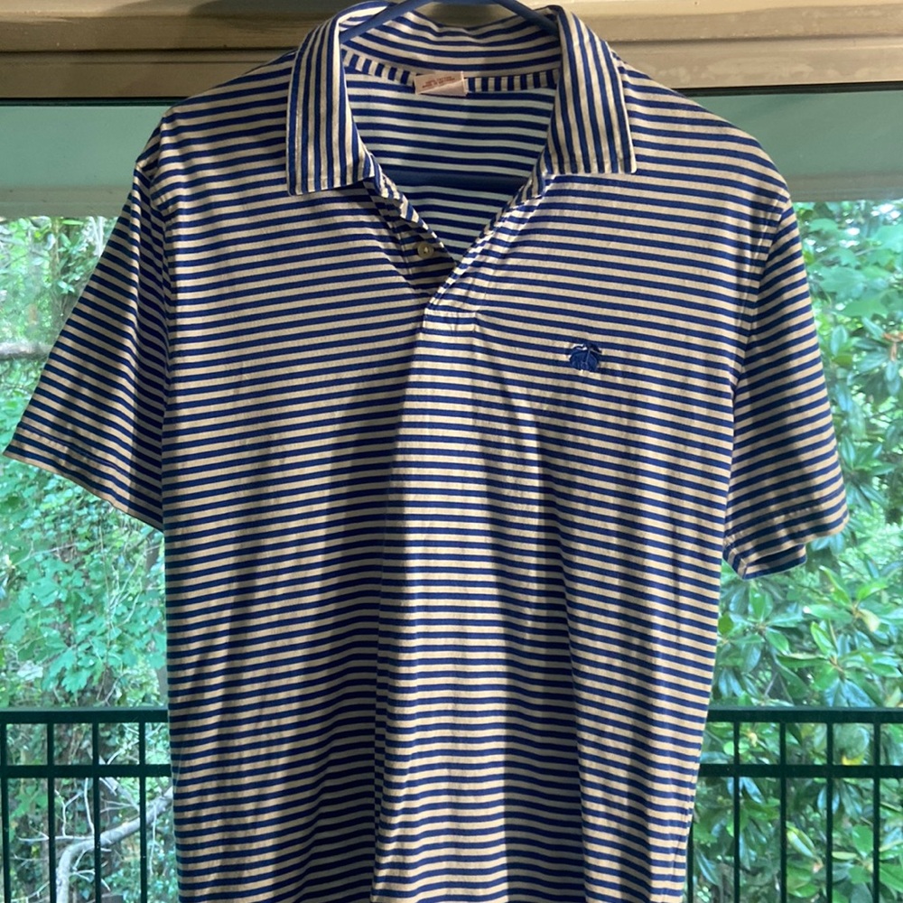 Brooks brothers polo. Fits well and no stains.